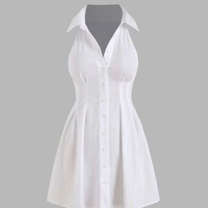 Cider white button up dress